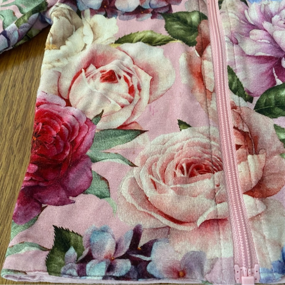 Posh Peanut Pink and Floral Reversible Jacket - Picture 2 of 8
